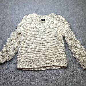 VICI cozy oversized knit sweater with bubble sleeves sz small